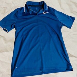 Nike Dri-Fit Boys Lg Blue Polo Shirt